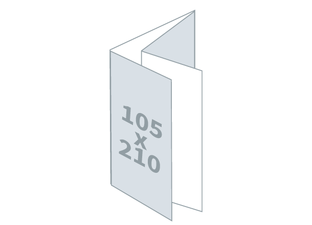 Letak DL - Standard: 414x210 / 105x210 mm - Parallel savijanje (D3)