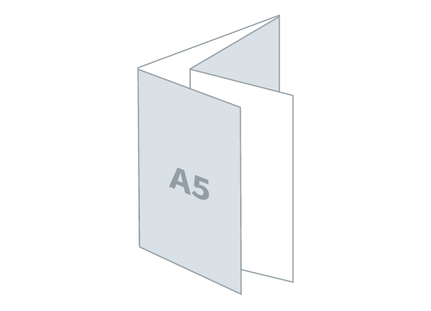 Letak A5 - Standard: 586x210 / 148x210 mm - Parallel savijanje (D2)