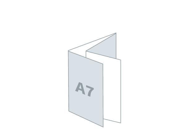 Letak A7 - Standard: 290x105 / 74x105 mm - Parallel savijanje (D8)