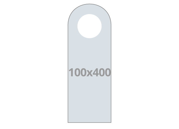 Papirnata vješalica: 100x400 mm (D6)