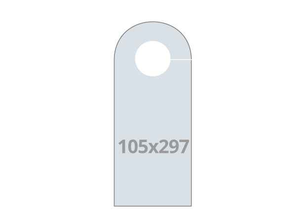 Papirnata vješalica: 105x297 mm (D8)