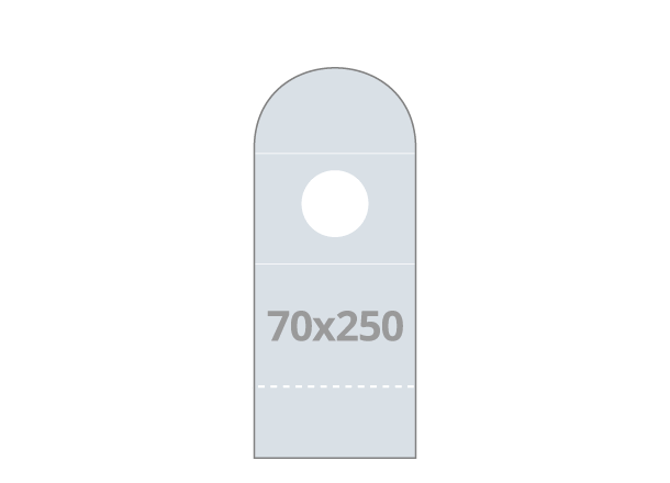 Papirnata vješalica: 70x250 mm (D8)