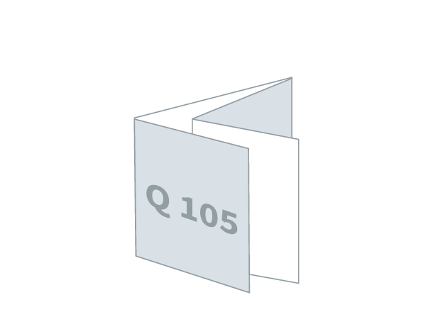 Letak Q-105 - Standard: 414x105 / 105x105 mm - Parallel savijanje (D6)