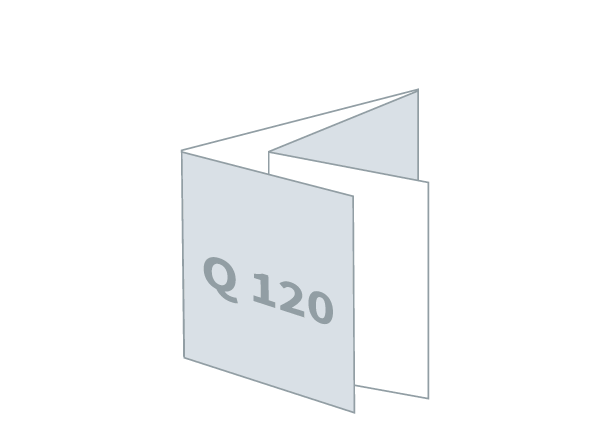 Letak Q-120 - Standard: 474x120 / 120x120 mm - Parallel savijanje (D5)