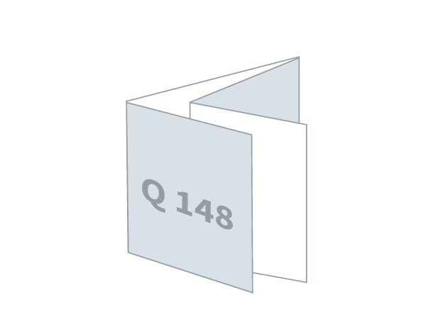 Letak Q-148 - Standard: 586x148 / 148x148 mm - Parallel savijanje (D3)