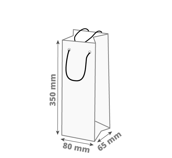 Poklon vrećica za boce: 80x65x350 mm (D2)