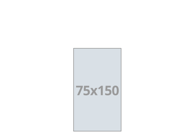 Pisaći blok: 75x150 mm, lijepljen (D24)