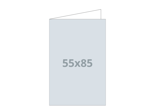 Posjetnica - Standard: 110x85 / 55x85 mm - V savijanje (D28)