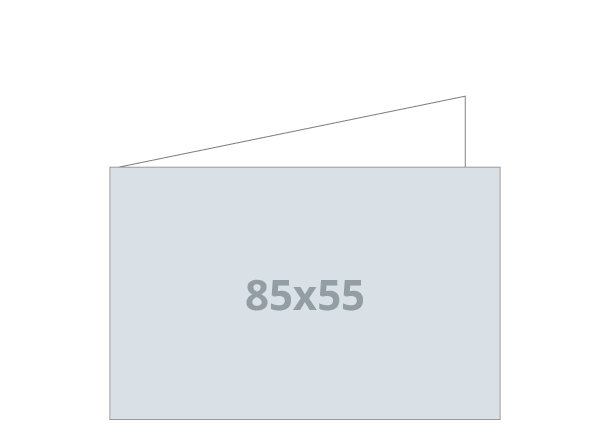 Posjetnica - Standard: 170x55 / 85x55 mm - V savijanje (D24)