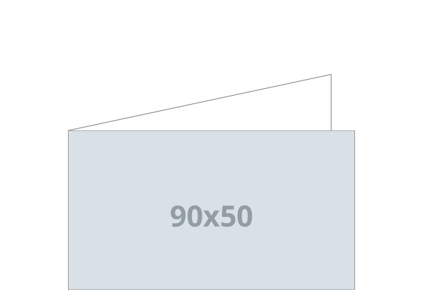 Posjetnica - 3D Foil: 180x50 / 90x50 mm - V savijanje (D20)